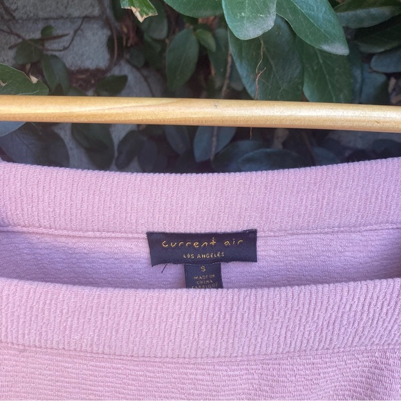 Current Air Anthropologie Blush Pink Belted Tie Waist Puff Sleeve Blouse Top - Picture 3 of 8